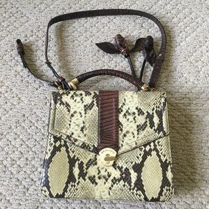 Brahmin Olivia Rose Natural Lady Anaconda Bag